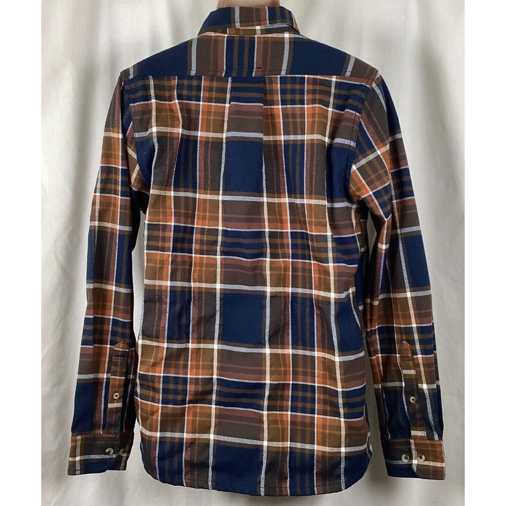 Browning Long Sleeve Flannel Shirt Size Medium Brown Plaid - Picture 4 of 8